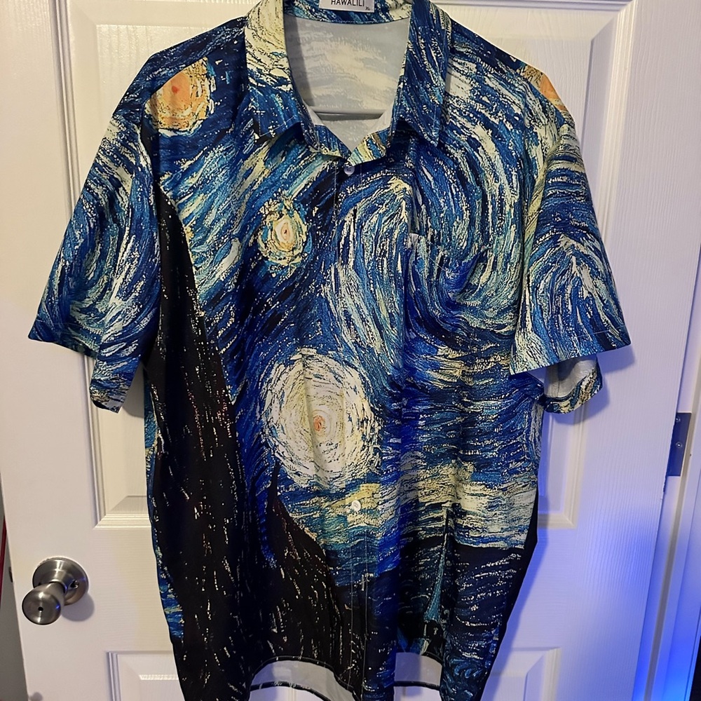 Men’s “Starry Night” Button Up Shirt